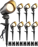 SUNVIE 6W AntiGlare LED Landscape Lighting Low Voltage with Connector 8Pack by SUNVIE