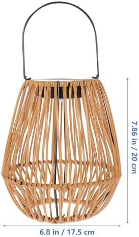 Solar Lantern Decorative LED Outdoor Patio Hanging Rattan Lamp Xmas - Image 2
