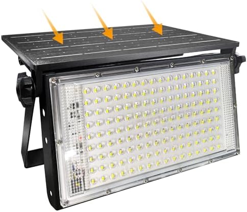 CREATESTAR Solar Flood Lights Outdoor with Remote Control Dimmable, Waterproof Super Bright Solar Powered Security Spot Lights for Porch Patio Yard Garage 150W by CREATESTAR