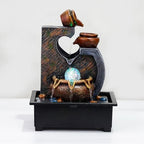 Tabletop Waterfall Tabletop Fountain Resin Creative Table Decorations Fountain Water Landscape Decorations Tabletop Water Fountain (A) - Image 3