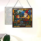 Gnome with Legacy Teaching Stained Glass Suncatcher – Square Hanging Window Panel for Home, Garden, Nursery, Halloween, Christmas, Memorial Day – Whimsical Glass Art Gift for Gnome Lovers zr8rrc - Image 4