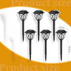 Solar Lights Outdoor Garden, 6 Pack LED Garden Waterproof, Solar Powered Pathway Lights for Yard, Patio, Landscape, Walkway, Path(Cold White) - Image 7