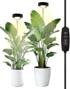 yadoker Plant Grow Light, LED Growing Light Full Spectrum for Indoor Plants,Black Magnifying Glass Plant Lights,Height Adjustable, Automatic Timer, 5V Low Safe Voltage,Idea for Large by YadokerOffical