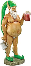 Design Toscano QM14020 Garden Gnome Statue - Otto Fully Krausened Elf Gnome - Naughty Gnomes - Drunk Gnome Statue full color by DesignToscano