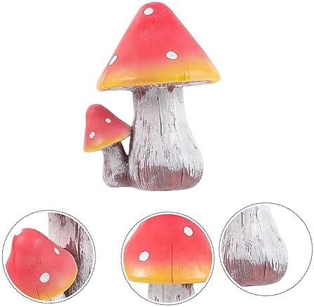 GALPADA Decorative Large Resin Mushroom Sculpture for Garden Vivid Outdoor Adornment for Fairy Garden Lawn and Patio Decor Lightweight Durable and Mushroom Figurine - Image 2