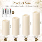 Retisee 100 Pack Waterproof Flameless Candles with Remote Timer LED Battery Operated Candles Long Lasting (H 4" 5" 6"7" x D 2.2") for Halloween Wedding Christmas Festival Home Fireplace Outdoor Indoor - Image 2