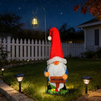 Enrichoice 39" Tall Large Garden Gnomes Outdoor with Solar Lantern, Weatherproof PVC Gnomes Decorations for Yard Statue with Ground Stake for Lawn, Pathway, Patio & Porch Decor (Excluding Battery) by Enrichoice