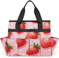 Strawberry Garden Tool Bag Organizer Heavy Duty Summer Fruit Gardening Tote Bag with 10 Pockets for Women Men Gardening Gifts by Home
