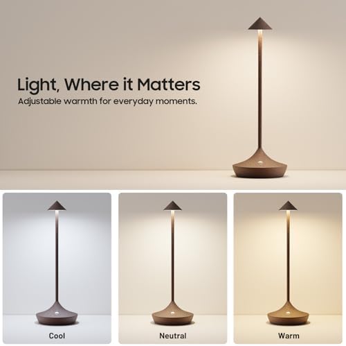 2 Pack Cordless Table Lamp, Rechargeable 6000mAh Battery Table Light - Image 5