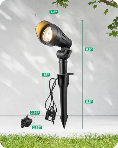 EDISHINE Low Voltage Spotlight,Aluminum Housing Outdoor Lighting ACDC 240LM - Image 7