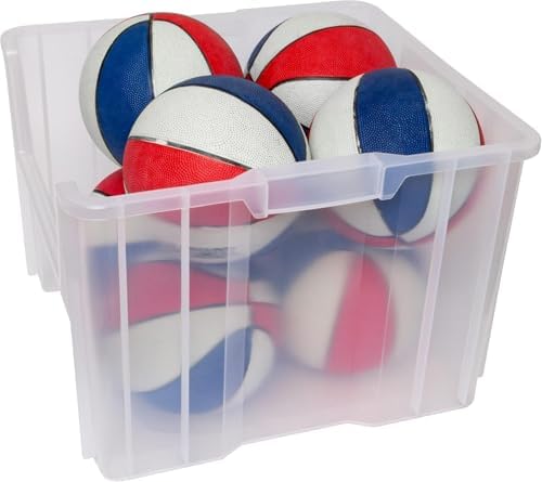 Akro-Mils Stak-N-Store Stackable Storage Bins, 17.5"x16.5"x12.5", Clear 2Pk - Image 3