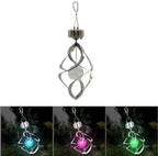 Solar Powered Color Changing Diamond Wind Chime Light for Garden by Happyyami