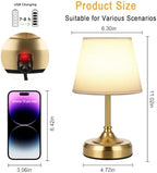 Small Cordless Table Lamp Rechargeable Gold - Image 5