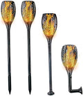 Solar Tiki Outdoor LED Torch Lights - 96 LEDs Realistic Flickering Flames Pathway Lights - Waterproof Outside Decoration For Backyard Yard Landscape - Auto On/Off for Garden, Driveway, Patio (4 Pack) by 5+STAR+SUPER+DEALS