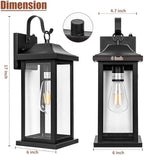 Dusk to Dawn Outdoor Lighting Wall Mounted 17 Inch Black - Image 3