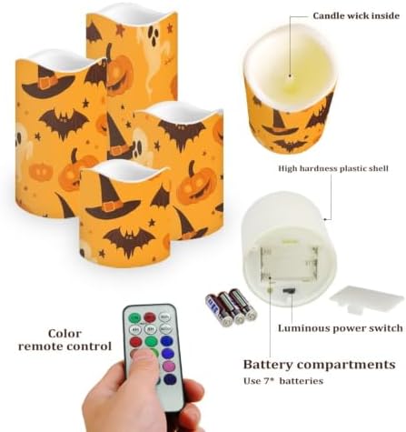 Pumpkin Flameless Battery Operated Lamp with Remote Control - Image 3