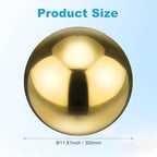 M METERXITY 1-Pack Garden Gazing Globes Ball 12 Inch 201 Stainless Steel Hollow Mirror Reflective Floating Ball for Garden/Pond/Home/Yard Outdoor Decoration [Gold] - Image 3