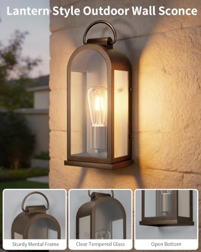 Outdoor Wall Lights Rustic Porch Light Bronze Exterior Lighting Fixture - Image 5