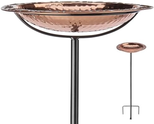 Good Directions Polished Copper Bird Bath on Garden Pole 13" by GoodDirections