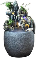 Cascading Rock Outdoor Water Fountain Rockery Water Fountain Decoration, Courtyard Circulating Water Landscape, Balcony Ecological Fish Tank for a Calming in Outdoor by Unknown