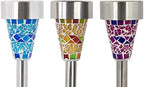 Northlight 3 Mosaic Stained Glass Solar Powered LED Pathway Markers 15.5" - Image 5