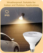 EDISHINE PAR38 LED Flood Light Bulbs Outdoor Dimmable 3000K 1800LM 6 Pack - Image 4