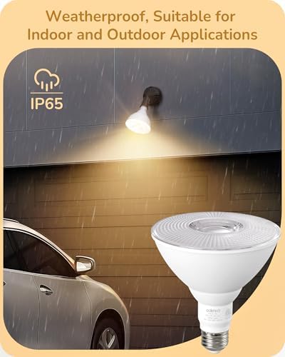 EDISHINE PAR38 LED Flood Light Bulbs Outdoor Dimmable 3000K 1800LM 6 Pack - Image 4
