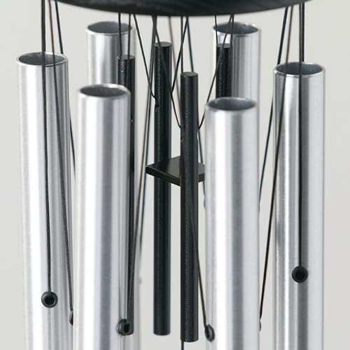 Woodstock Wind Chimes Pachelbel's Canon in D, Silver Aluminum Tubes, Medium 32 - Inch, Deep Toned Windchime for Outdoor Decor for Garden, Patio, Porch - Image 3