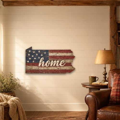Pennsylvania Home State Shape Sign – Vintage Flag Metal Wall Art - Image 5