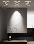 MR16 LED Bulbs 12-Pack 6000K Cool White 5W GU5.3 Spotlight Bulb, Non-Dimmable 38° Beam Angle for Landscape, Recessed, Track Lighting,Commercial Security & High Bay Lighting - Image 4