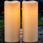 Wondise Large Solar Candles Outdoor Waterproof 5"x12", Dusk to Dawn by Wondise