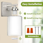 VerRon Set of 2 Wall Sconces for Bathroom, Modern Vanity Light Fixtures - Image 5