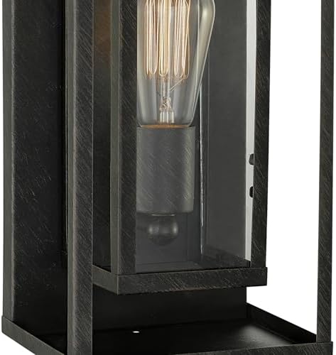 Globe Electric 44228 Montague 1-Light Outdoor Wall Sconce, Bronze, Clear Glass Shade,44228 - Image 7