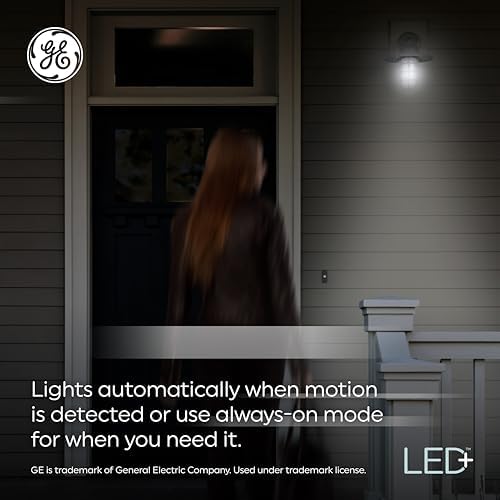 GE LED+ Motion LED Light Bulbs, PAR38 Outdoor Security Floodlights, 15W, Warm White (3 Pack) - Image 4