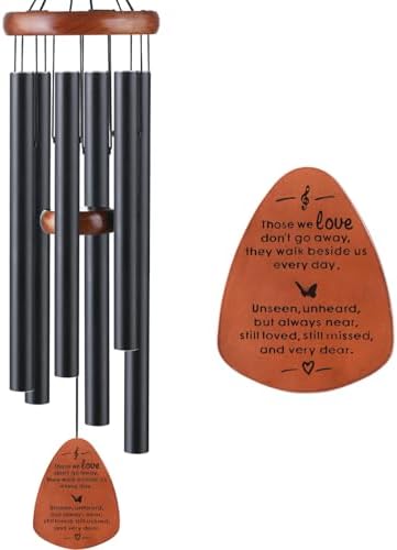 Memorial Wind Chimes, Sympathy Gift for Loss of Loved One, Outdoor Garden by ABEICO