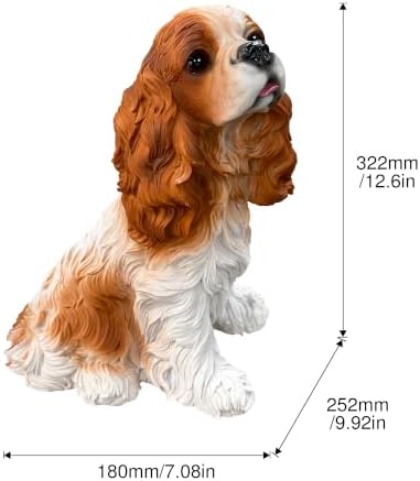12.6" Beagle Dog Statue Garden Puppy Sculpture Gift Brown - Image 2