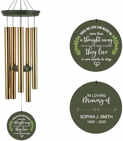 ASTARIN Memorial Wind Chimes for Loss of Loved One/Mother Personalized, Bereavement Wind Chimes Gift for Funeral, Indoor/Outdoor Windchime 30/36 inch(Produced in Texas) by Astarin