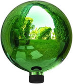 Alpine Corporation 10" Diamater Indoor Outdoor Glass Gazing Globe Festive Yard Decor, Green by Unknown