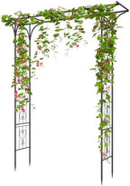 87in Garden Arbor Metal Arch Trellis for Climbing Plants Outdoor Wedding by OUSHENG