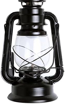 Vintage Plug-in Retro Lantern Wall Lamp with Metal & Transparent Glass Shade - Kerosene Style Wall Sconces for Home Decor, Rustic Lighting, and Outdoor Use, Black - Image 3