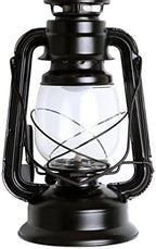 Vintage Plug-in Retro Lantern Wall Lamp with Metal & Transparent Glass Shade - Kerosene Style Wall Sconces for Home Decor, Rustic Lighting, and Outdoor Use, Black - Image 3
