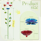 Bee Watering Station for Garden, Double-Flower Bee Bath 4 Pack - Image 2
