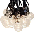 100 Foot Globe String Lights - 105 G40 Clear Bulbs (5 Extra) - Black Wire by HometownEvolutionInc