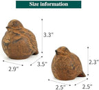 Sungmor 2PC Cast Iron Rust Bird Statues, Multi-Purpose Paperweight Doorstop - Image 6