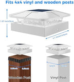 Peasur 16 Packs 4x4 White Solar Post Cap Lights Outdoor with 3 Modes - Image 3