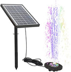 Pilipane Solar Fountain Pump with Battery Backup 5000mAh, 7W Solar Bird Bath Fountain with LED Lights, Solar Birdbath Fountain Pump for Pond, Fish Tank，Fountains Garden Decor - Image 4