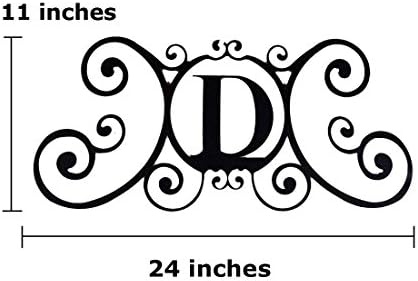 Large 24" Last Name Art Wall Decor,Family Name Plaque Wall Decoration,Last Name Sign Rustic,Metal Wall Decoration,Wrought Iron Hanging Art,Initial Decor,Monograms,Home Front Door Outdoor Fence Decor - Image 2