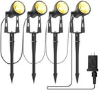 4 Pack Low Voltage Landscape Lighting, Garden Spotlights by HOMECHOOSE
