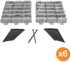 EasyFlex No-Dig Landscape Edging with Anchoring Spikes, 2.7 in. Tall Decorative Stone-Look Garden Border, 90 Foot Kit, Slate Gray (3602S-90C) - Image 2