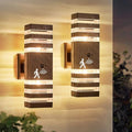 2 Pack Oil Rubbed Bronze Outdoor Wall Lights Fixtures with Motion Sensor Up Down Porch Lights Modern Dusk Dawn Exterior Sconce Wall Mount Outside Coach Lantern for House(With 4 Dimmable Warm Bulbs) by DELICAVYLIGHTING
